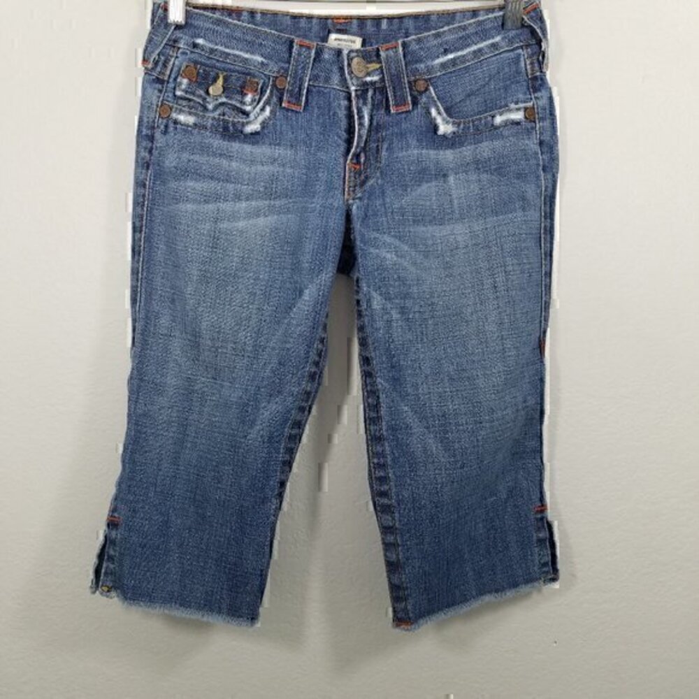 True Religion Joey Bermuda Crop Jean Size 27